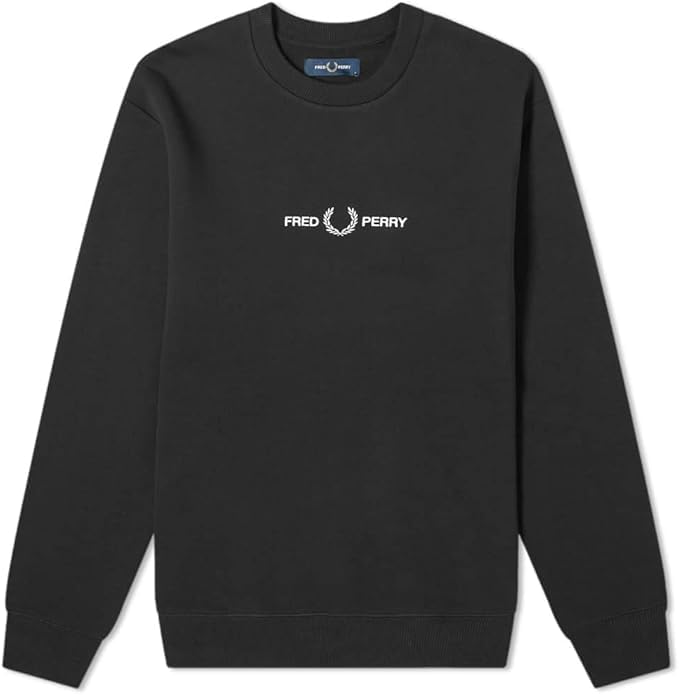 Fred Perry Embroidered Sweatshirt Black (M)