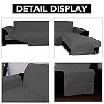 Easy-Going Sectional Couch Covers for Dogs L Shape Sofa Cover Reversible Sofa Slipcover Chaise Lounge Cover Furniture Protector Cover for Pets Dog Cat (Large, Dark Gray/Dark Gray) - Image 3