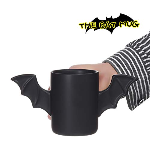 Puckator Fledermaus Keramikbecher – 400 Ml, Mit Thematischem Henkel, Lustiges Geschenk Für Halloween & Co.