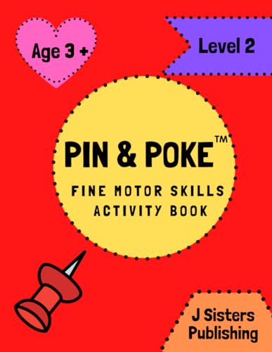 Pin & Poke Fine Motor Skills Activity Book Level 2: For Toddlers and Kids Ages 3+ with Shapes and Complex Designs Popular Activity in Montessori Classroom, Toddler Activity Book image 3