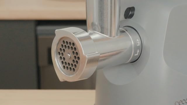 Bild 6 - Cecotec Elektrische Fleischwolf Crusher 1400 Steel, 1360 W, Optimal zum Zerkleinern, Schneiden und Hacken, 1 Edelstahlmesser und 3 Schneidscheiben mit Löchern für 3 mm, 5 mm und 7 mm