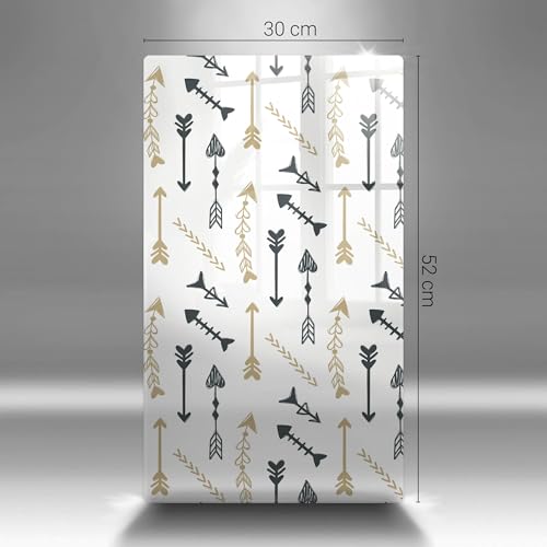 Plaque protection induction évite rayures 30x52cm Wallfluent flèche boho