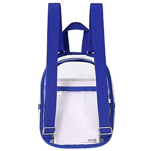 Uspeclare Clear Backpack Stadium Approved,Clear Bag Clear Mini Backpack With Size 7.5"X2.8"X9" For Girls, Waterproof Small Clear Backpack For Security Travel, Concert & Sport Events(Blue) #TOP7