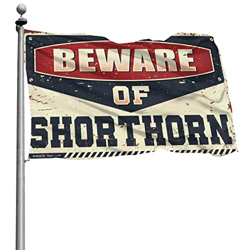 Drapeaux de chambre pour adolescents Beware of Shorthorn décoration de grotte