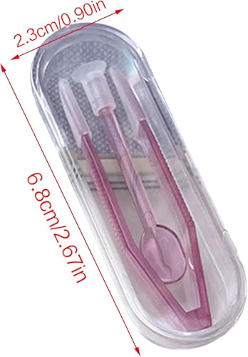 Galepromot Purple Practical Contact Lens Insertion and Removal Tool Set Practical Equipment Supplies for Students Office Workers House Contact Lens Wearing Tool Kit Lens Care - Thumbnail 2