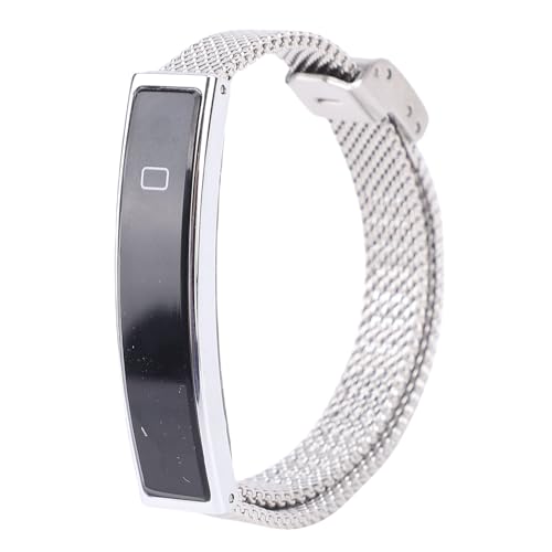 XUMIUZIY Bracciale Intelligente per Uomo Donna, Tracker di attività e Fitness, Supporta Promemoria Chiamate in Arrivo Contapassi, Cinturino Intelligente in Acciaio Resistente All'acqua (SILVER)