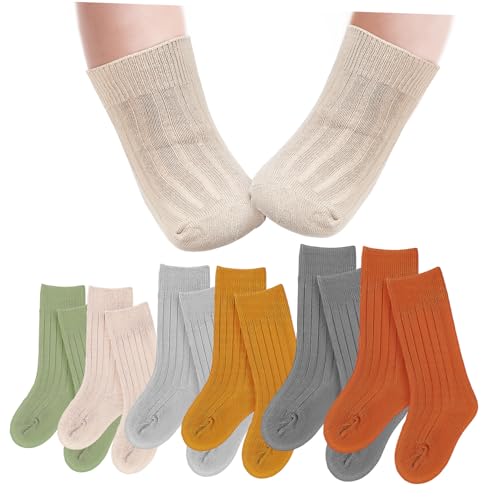 CALLARON 6 Pares Calcetines de para Niña Multicolor Algodón Antideslizantes Varias para Niña Cómodos y Resistentes