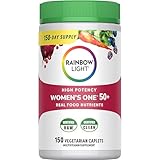 Rainbow Light Multivitamin for Women 50+, Vitamin C, D & Zinc, Probiotics, Women’s One 50+ Multivitamin Provides High Potency Immune Support, Non-GMO, Vegetarian, 150 Tablets