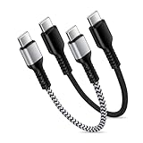 タイプC ケーブル 短い pd対応 iPhone16 e 充電【0.3m 2本】30W 急速充電 USB C けーぶる C to C データ転送 耐久ナイロン Type-C充電 iPhone17/16/15シリーズ、iPad Pro/Air、Galaxy S24、AQUOS sense8、OPPO、Xiaomi、Mo-torola、Google Pixel、SONYなどUSB C機種対応