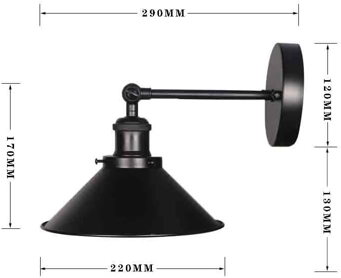 BRIGHTESS Industrial Vintage Wall Sconces Lighting Set of Two for Bedroom Kitchen Bathroom, 240 Degree Adjustable Rustic Antique Wall Lamp Fixture (HARDWIRE X 2 Packs)