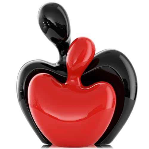 XMGZQ Mini Statue de Couple câlinant en céramique - Cadeau Romantique pour Elle à l'occasion d'un Anniversaire de Mariage et de la Saint-Valentin -...