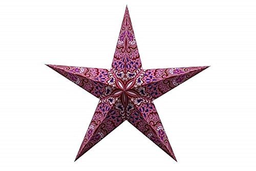 Preisvergleich Produktbild Lizzy® Hochwertiger, handgemachter Weihnachtsstern beleuchtbare Weihnachtsdekoration, 60 cm im Durchmesser, aus Papier Design 01