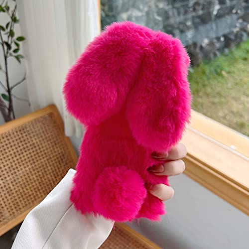 Coque Samsung S26 lapin peluche rose avec cristaux, le cadeau idéal pour fille