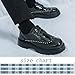 Men's Patent Leather Platform Dress Shoes Classic Round Toe Thick Lug Sole Lace Up Oxfords Comfort Block Heel Derby Business Casual Shoes (Black & White,8)