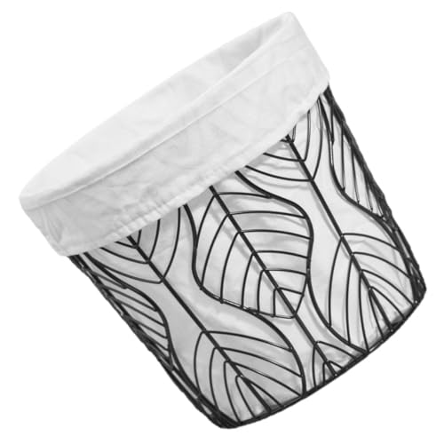 Panier de rangement en fer noir au design industriel épuré