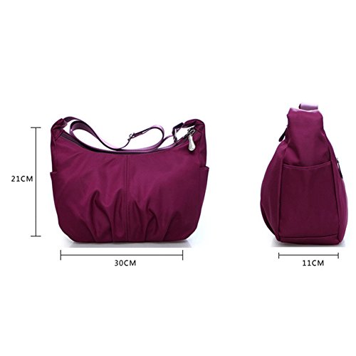 Heaven2017 Bolsa tiracolo feminina casual de nylon, à prova d'água, com grande capacidade, Azul mar