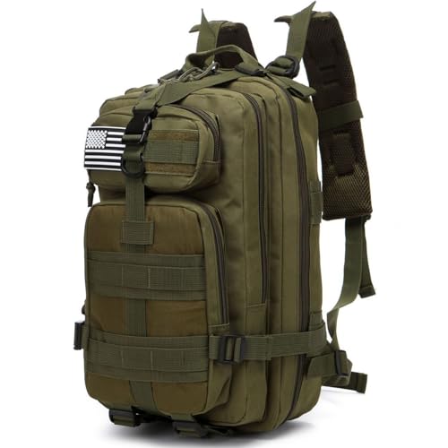 20 Liters Sturdy Nylon Waterproof Fishing Hunting Backpack Outdoor Military Tactical Sports Hiking Daypacks (Green)
