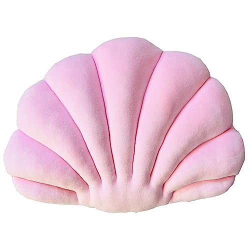 YRXRUS Seashell Pillow, Light Pink Shell Shaped Pillow, Outdoor Indoor