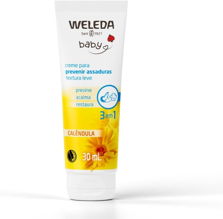 Weleda Babycreme de Calêndula | Proteção Natural Contra Assaduras | Fórmula Suave com Calêndula e Camomila | 30 ml