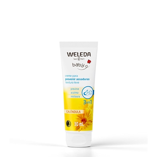Weleda Babycreme de Calêndula | Proteção Natural Contra Assaduras | Fórmula Suave com Calêndula e Camomila | 30 ml