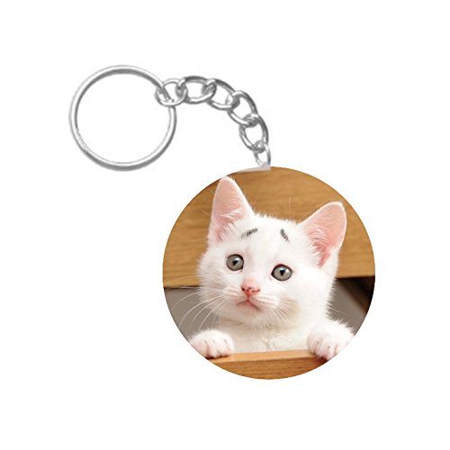 ShopTwiz Switty Kitty Wooden Circle Key Ring