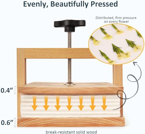 Wisedry CP034 Flower Press Kit, Easy One-Step Pressing thumb #1