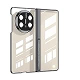 Étui fantôme magnétique Pliable électroplaqué pour Huawei Mate X6   Charnière Tout Compris, Coque et Film intégrés, Support intégré (Noir)