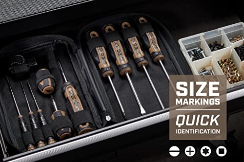 Image of Spec Ops Tools Screwdriver Set for Professional Construction & Jobsite Use, Phillips and Slotted Drivers with Magnetic Tips, 10-Piece
