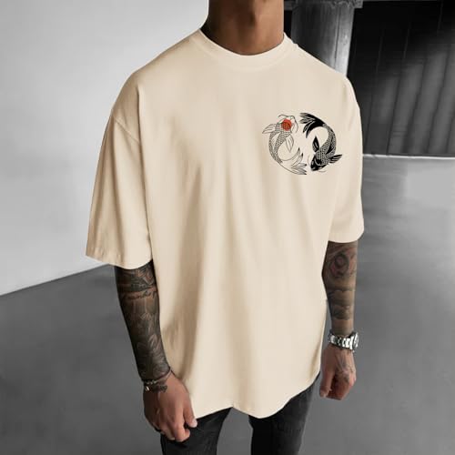 Oversized Graphic Tshirts for Men Japanese Streetwear Shirts Vintage Harajuku T Shirts Drop Shoulder Designer Tees4