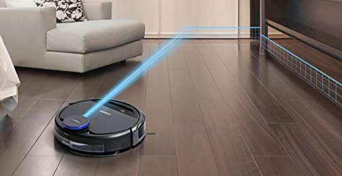 ECOVACS DEEBOT 930, Smart Robotic Vacuum, Carpet, Bare, Pet Hair plus Intelligent Mapping, OZMO Mopping, Adaptive Floor Sensing Technology, with Alexa Navi, Black (Renewed) - Thumbnail 3