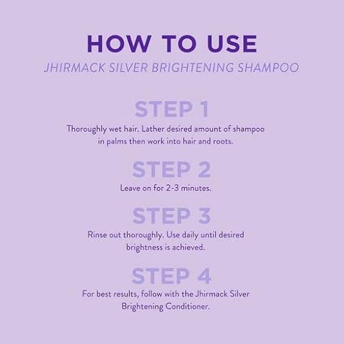 Jhirmack Silver Brightening Purple Shampoo And Conditioner Set For All Types Of Silver, Grey, And Blonde Hair #TOP5
