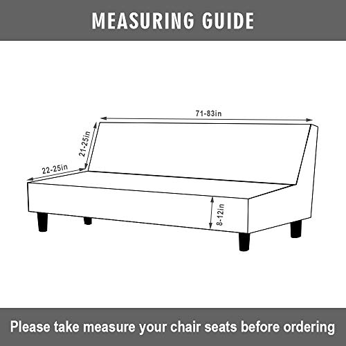 Premium Polyester Futon Covers, Full Size Stretch Armless Sofa Slipcovers Without Armrests,Machine Washable Folding Couch Cover Furniture Protector Cover(Orange Triangle) #TOP5