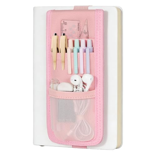 Holder Wth Zipper Pocket, Adjustable Pen Pouch For Hardcover