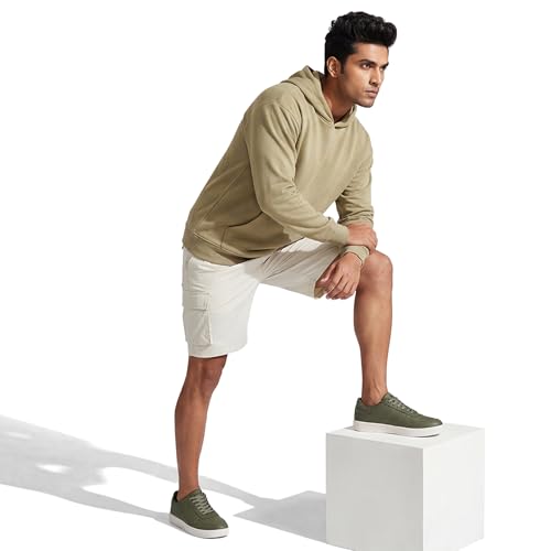 Image of Neeman's Men's Mono Court Sneakers | Lightweight Synthetic Casual Shoes with Cushioned EVA Sole | Flexible Walking & Everyday Comfort Sneakers