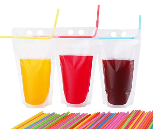 Drink Pouches with Straws (50 Pieces)