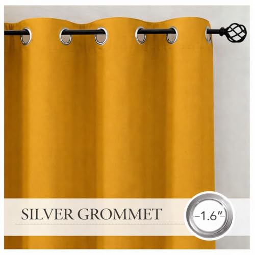 Image of STITCHNEST 'Solis Series' Premium Satin Room Darkening Curtains 7 Feet Long Set of 1 | Door Curtain 7 x 4 Feet | Blocks 70-80% Light | Ideal for Bedroom, Living Room & Home Decor