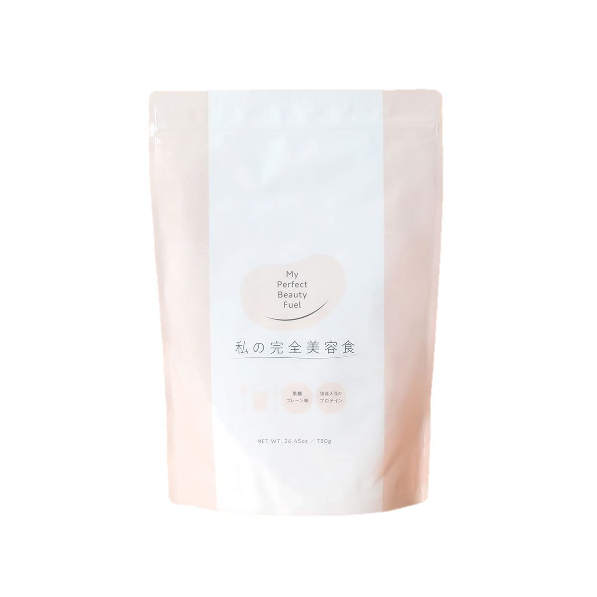 Amazon | 私の完全美容食 黒糖プレーン味 大容量パック(750g)[国産素材 