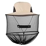 Tanto el sombrero como la cubierta de la red de la cabeza de mosquito tienen un cordón ajustable, que es fácil ajustar la tensión de la cuerda.