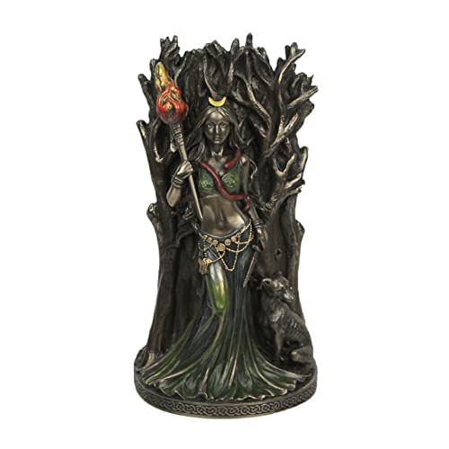 Figura Hecate Diosa Griega de Bronce 8.25 pulg