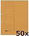 Produktbild ELBA 100551878 Ösenhefter Smart Line halber Vordeckel 50er Pack mit kaufmännischer Heftung 250 g/m² Karton gelb