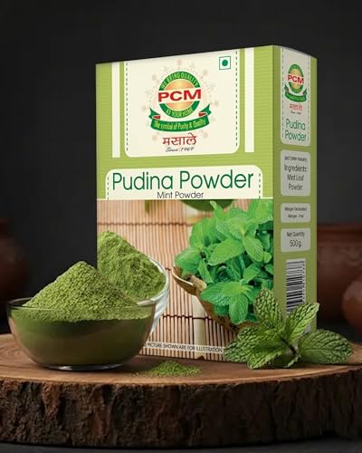 Image of PCM Mint Powder 500g | Dry Pudina Powder for Curries, Chutneys & Beverages