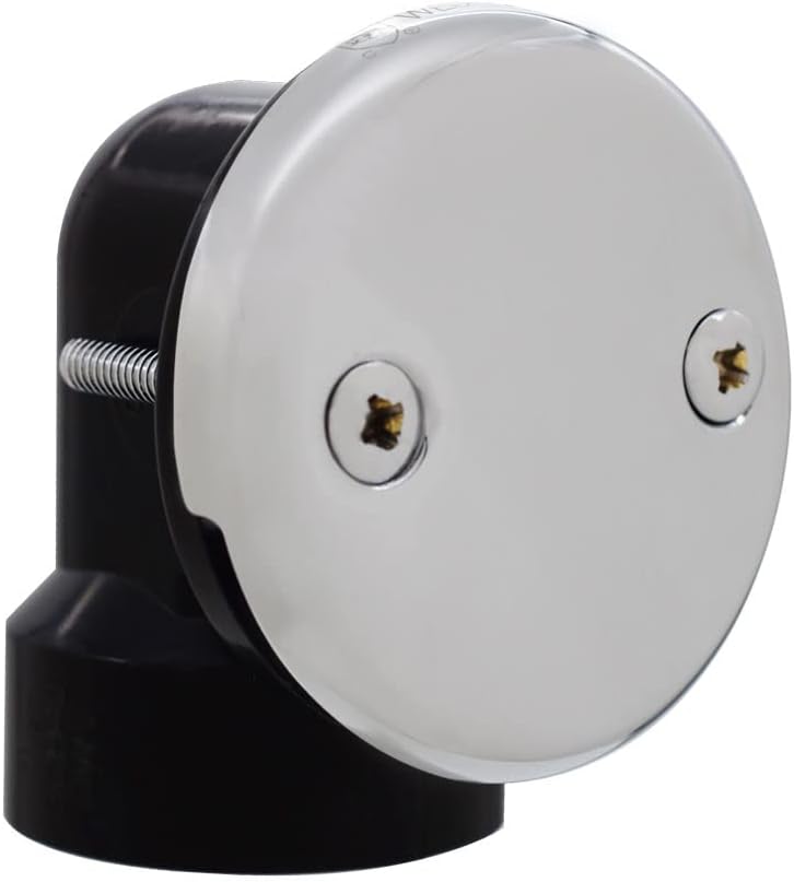 Westbrass A574-26 1-1/2" Sch. 40 ABS Pull & Drain Plumber's Pack with Two-Hole Faceplate, Polished Chrome