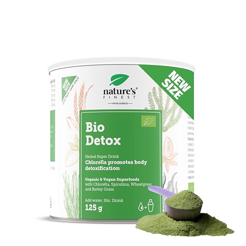 Nature\'s Finest BIO Detox Superfood Mix - Pulver zur Entgiftung des Körpers mit Hohem Protein, Ballaststoff, Eisen und Vitamin C - Vegan, 125 g Nature\'s Finest BIO Detox Superfood Mix - Pulver zur Entgiftung des Körpers mit Hohem Protein, Ballaststoff, Eisen und Vitamin C - Vegan, 125 g