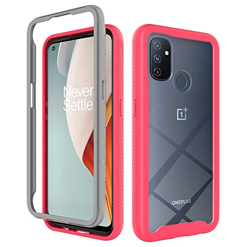 DAMONDY Schutzhülle für OnePlus Nord N100, 360-Grad-Rundumschutz, 2-in-1-Hybrid-Hülle, robust, stoßfest, Schutzhülle für OnePlus Nord N100, Pink