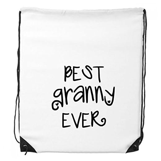 DIYthinker Nana present bästa mormor någonsin ord citat familj välsignelse dragsko ryggsäck shopping sportväskor gåva