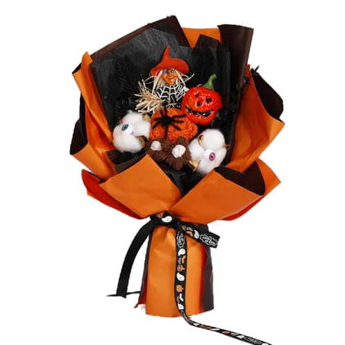 Chordobe Halloween Handmade Crochet Flower - Artificial Flower Bouquet Knitted Bouquet for Home...