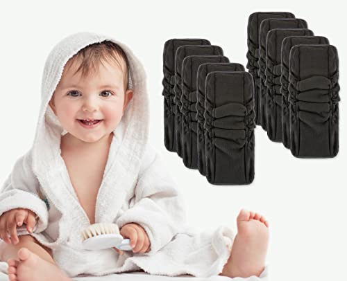 Tdiapers C BLACK BAMBOO INSERTS 12 PCS Cloth Diaper Inserts 5 Layers thumb #5