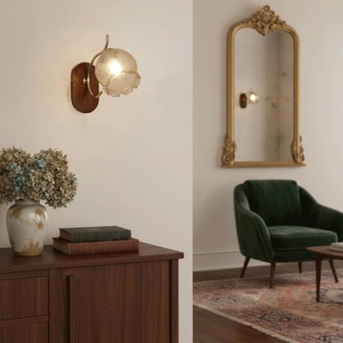 Aplique de pared de lirio para iluminar dormitorios oscuros con estilo francés 6