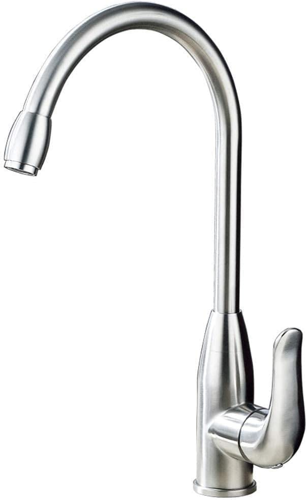 Mitigeur de cuisine inox 304 robinet eau froide poignée unique rotative 360