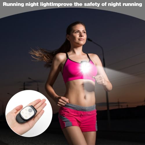 Mini linterna frontal USB impermeable juego de 4 luces de seguridad LED para ropa y pesca 5